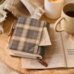 Hobonichi 2026 A6 Planner Cover: Shirt Fabric - Foggy Plaid
