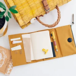 Hobonichi 2026 A6 Planner Cover: Tragen - Mustard