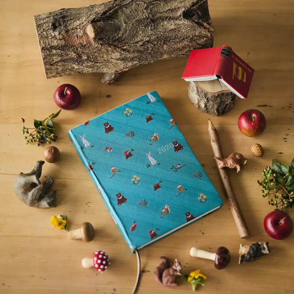 Hobonichi HON A5 2026 Planner: Bow & Tie - In the Forest