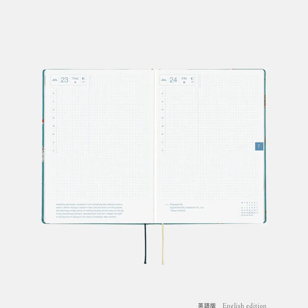 Hobonichi HON A5 2026 Planner: Bow & Tie - In the Forest