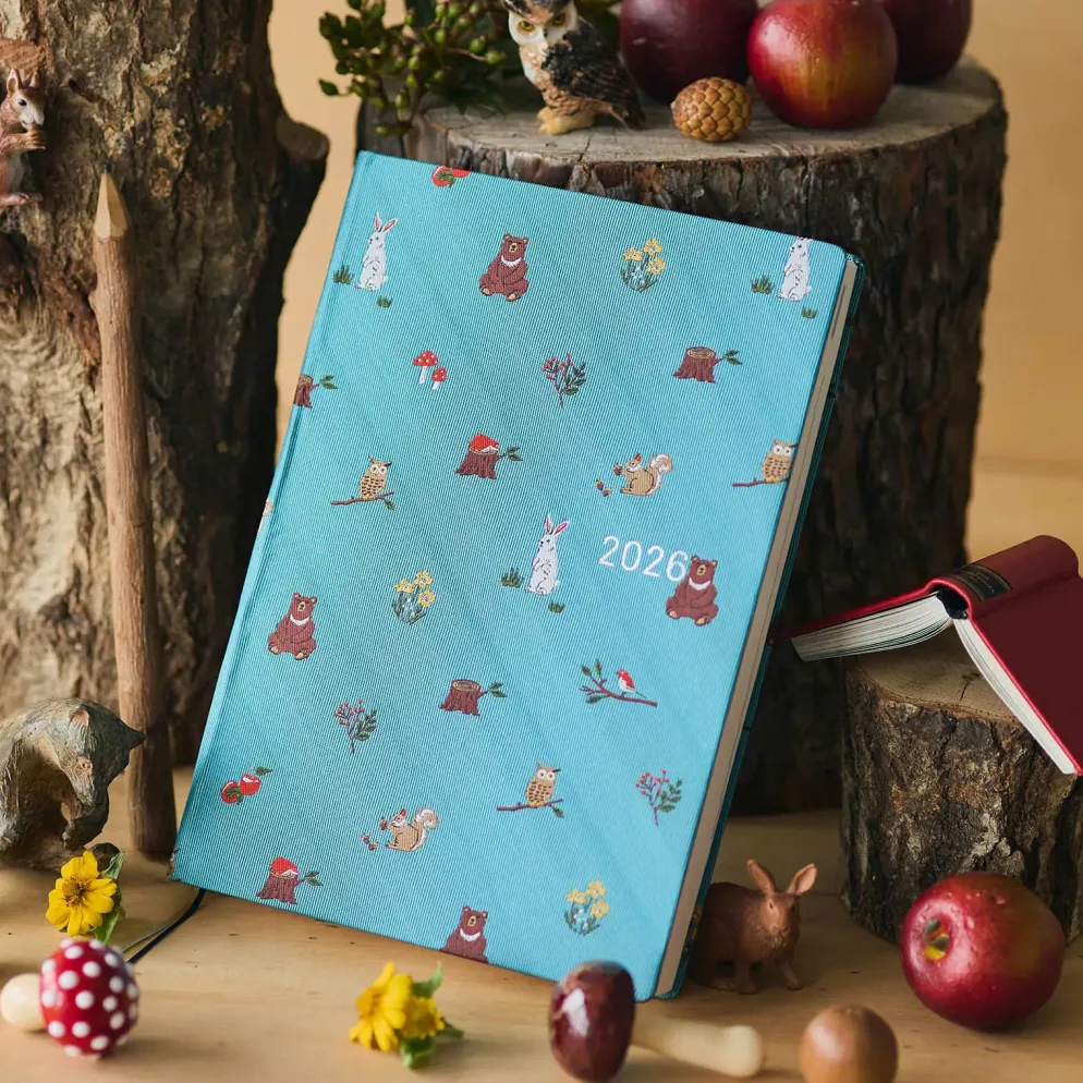 Hobonichi HON A5 2026 Planner: Bow & Tie - In the Forest