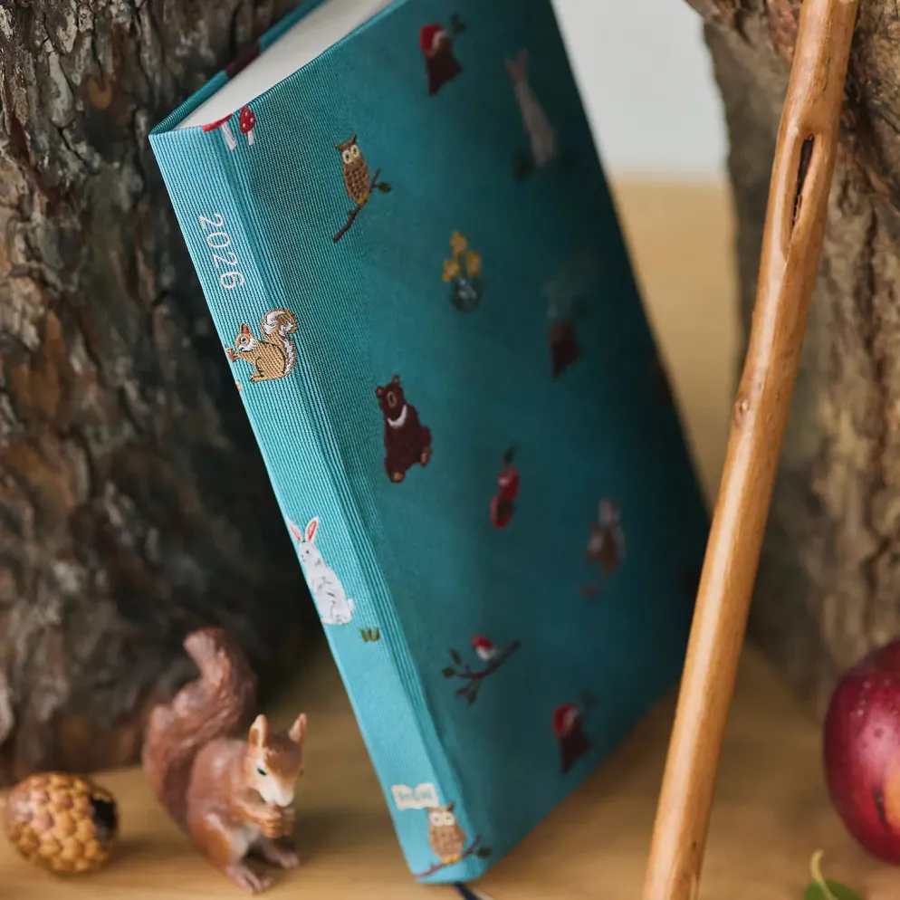 Hobonichi HON A6 2026 Planner: Bow & Tie - In the Forest