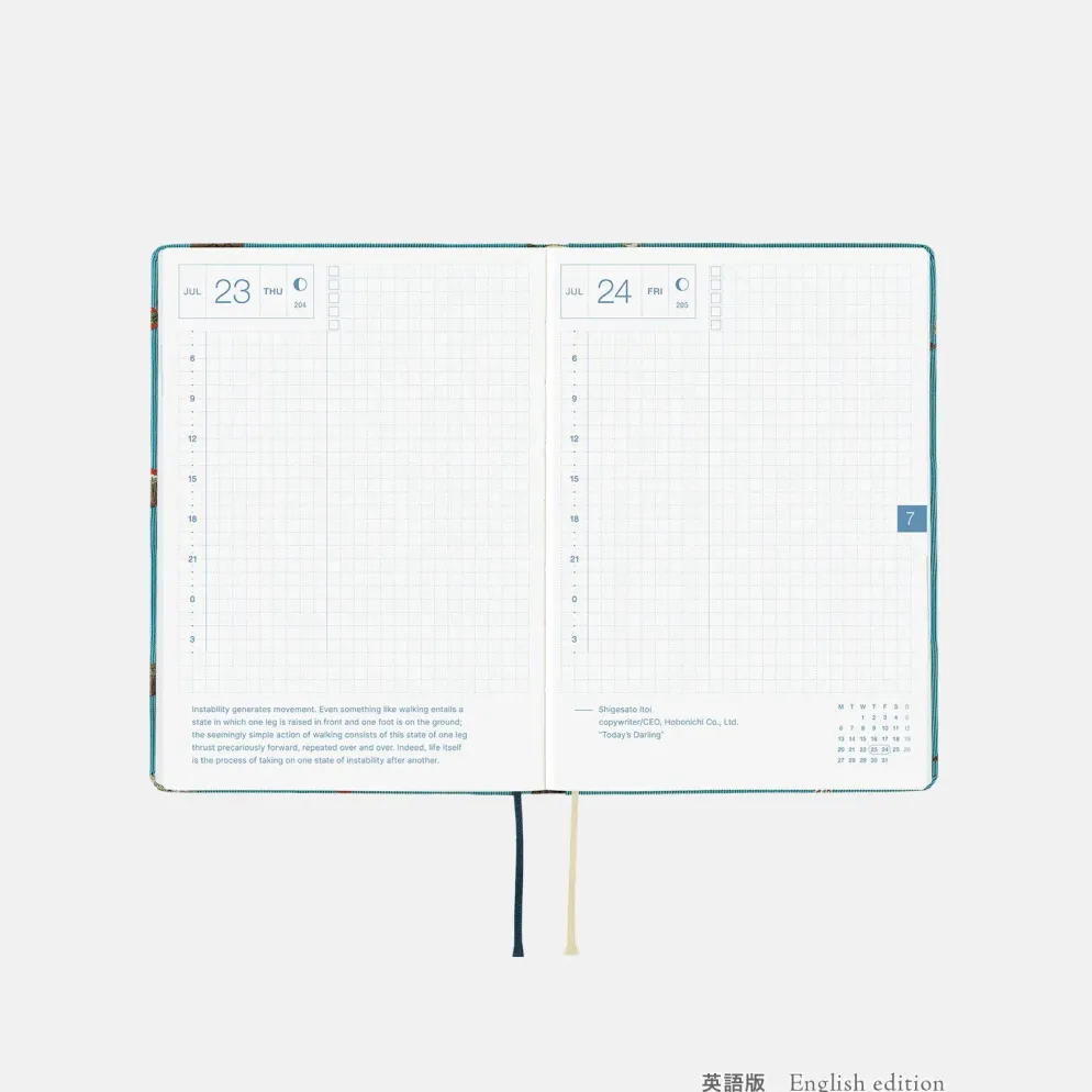 Hobonichi HON A6 2026 Planner: Bow & Tie - In the Forest