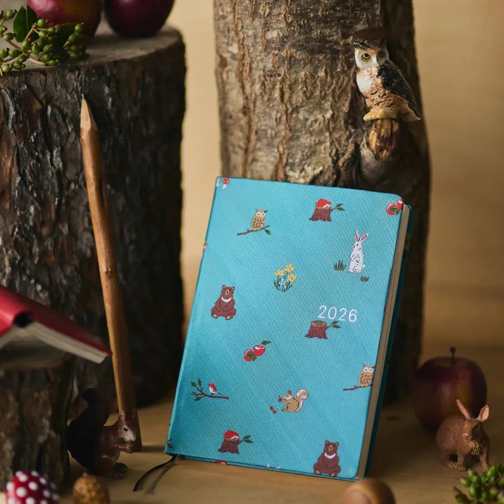 Hobonichi HON A6 2026 Planner: Bow & Tie - In the Forest
