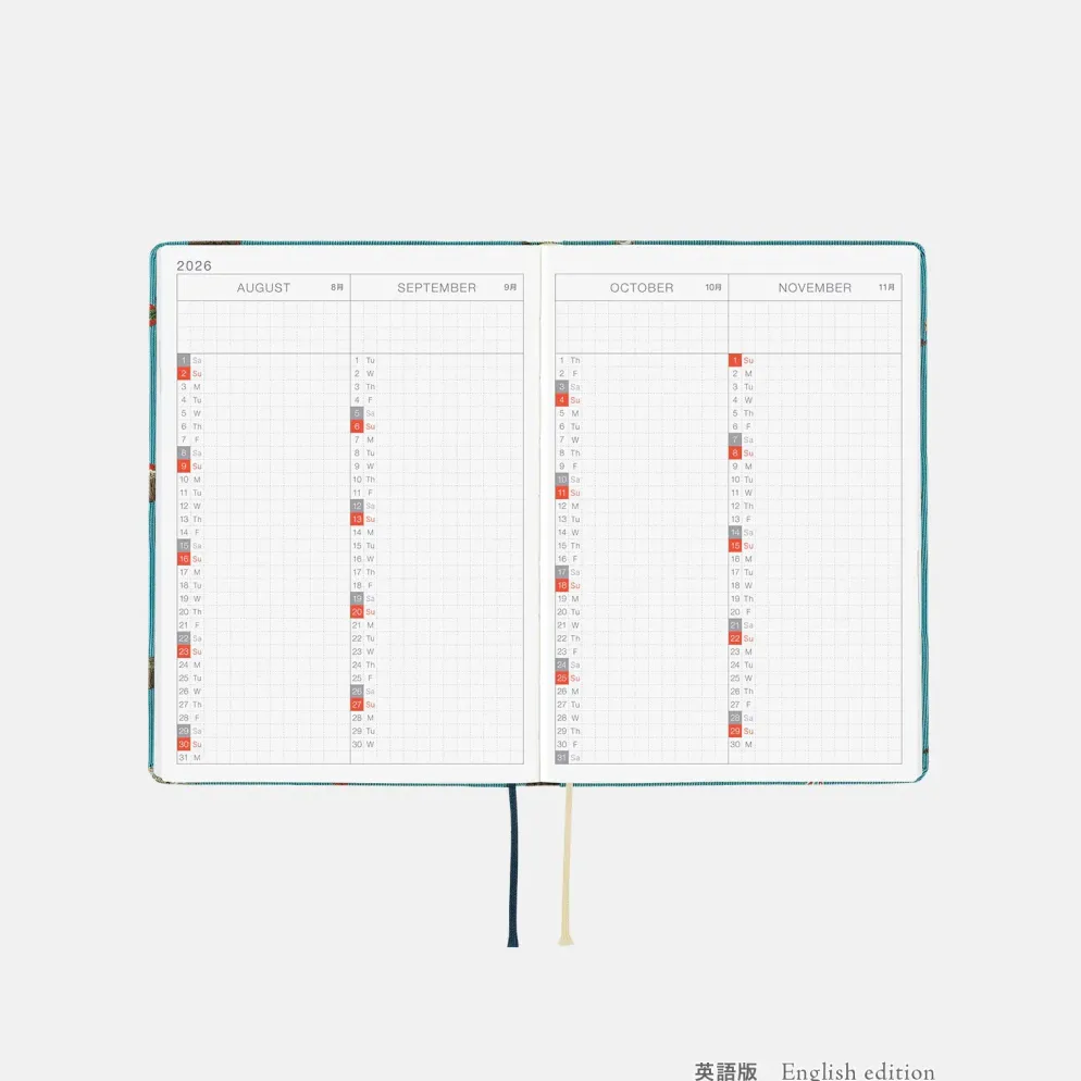 Hobonichi HON A6 2026 Planner: Bow & Tie - In the Forest