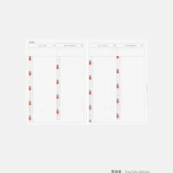 Hobonichi HON A6 2026 Planner: Paper Series - Black Gingham