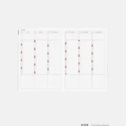 Hobonichi HON A5 2026 Planner: Paper Series - Black Gingham
