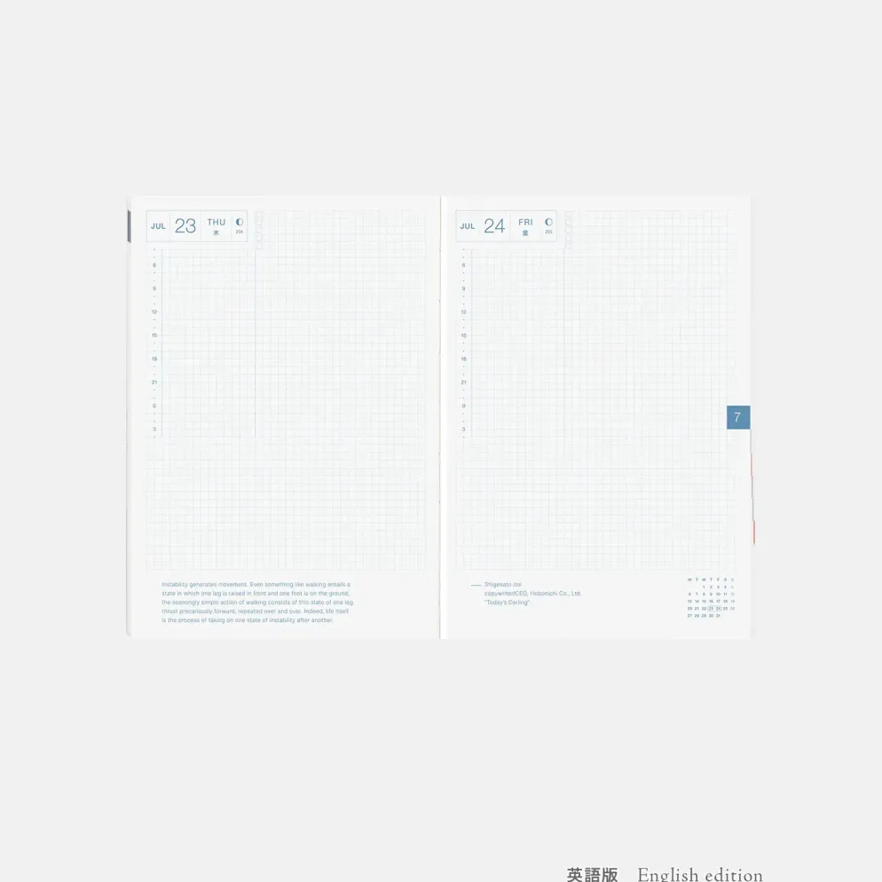 Hobonichi HON A5 2026 Planner: Paper Series - Black Gingham