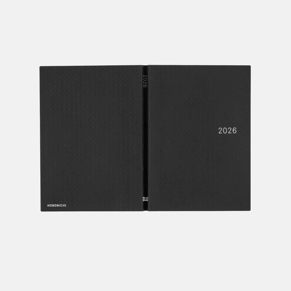 Hobonichi HON A5 2026 Planner: Paper Series - Black Gingham