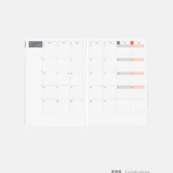 Hobonichi HON A5 2026 Planner: Paper Series - Black Gingham