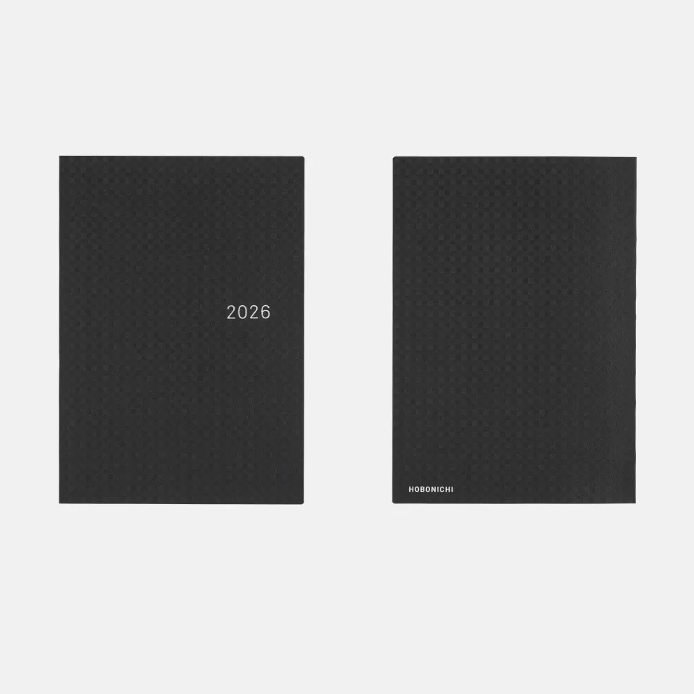 Hobonichi HON A5 2026 Planner: Paper Series - Black Gingham