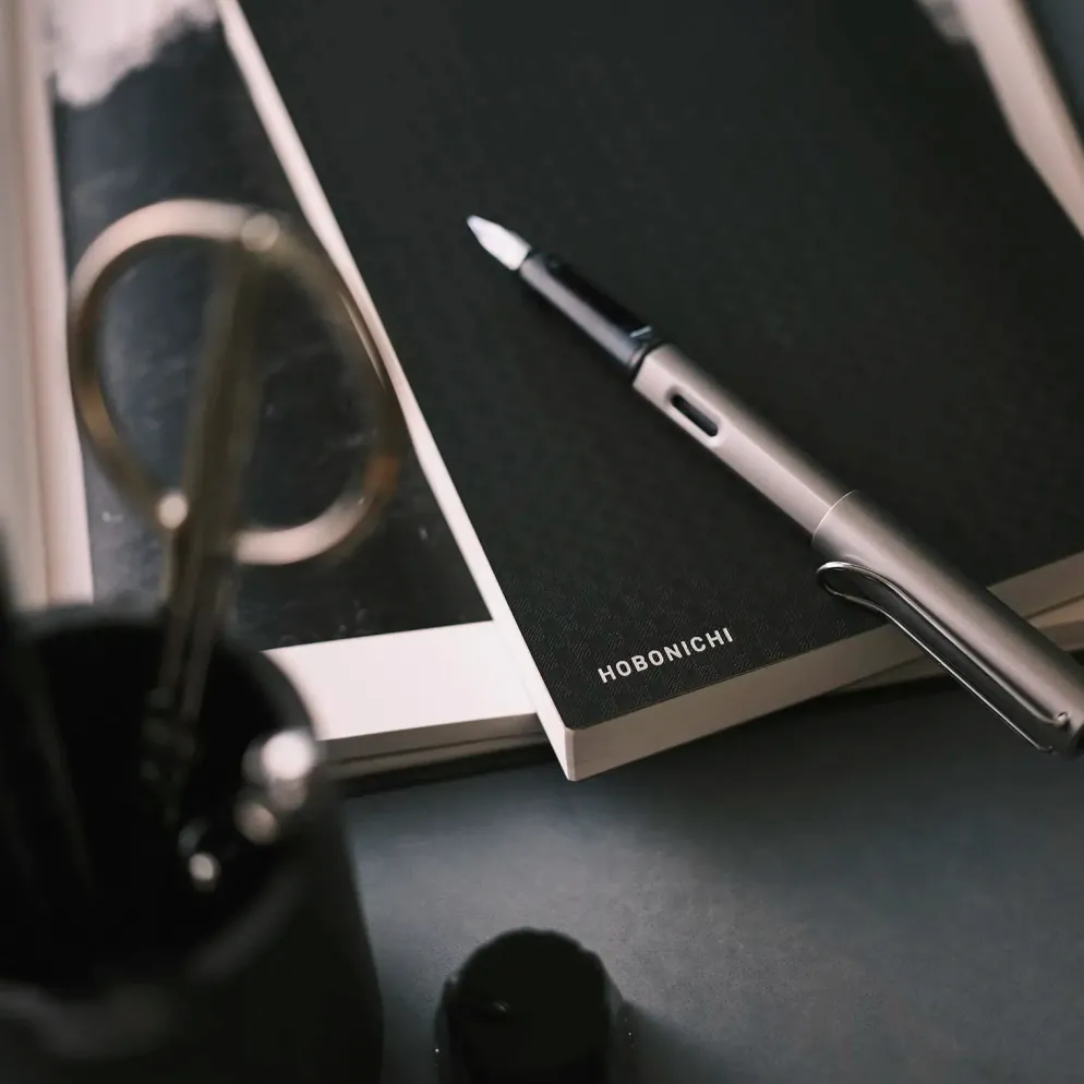 Hobonichi HON A5 2026 Planner: Paper Series - Black Gingham