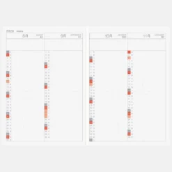 Hobonichi 2026 Japanese Original Avec Books [A6/Jan Start/Mon Start/6-Month x 2]