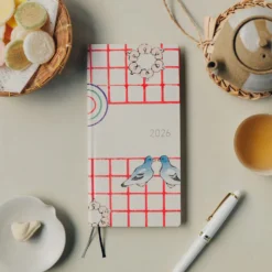 Hobonichi 2026 Spring WEEKS: Unsodo: Bijutsukai (Blue Pigeons) [Japanese/Tall & Slim/Apr Start]