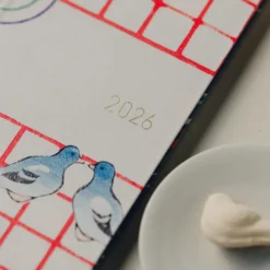 Hobonichi 2026 Spring WEEKS: Unsodo: Bijutsukai (Blue Pigeons) [Japanese/Tall & Slim/Apr Start]