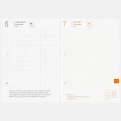 Hobonichi Techo 2027 English Planner Book [A6 size/Daily/Jan start/Mon start]