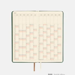 Hobonichi 2027 Weeks: Leather - Forest Green