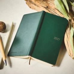 Hobonichi 2027 Weeks: Leather - Forest Green