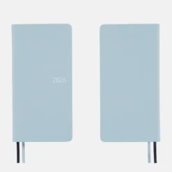 Hobonichi 2026 Weeks: Leather - Snow Blue