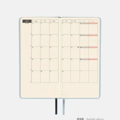 Hobonichi 2026 Weeks: Leather - Snow Blue