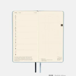 Hobonichi 2026 Weeks: Leather - Snow Blue