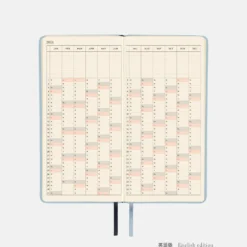 Hobonichi 2026 Weeks: Leather - Snow Blue
