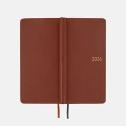 Hobonichi 2026 Weeks: Leather - Wine Brown