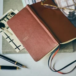 Hobonichi 2026 Weeks: Leather - Wine Brown