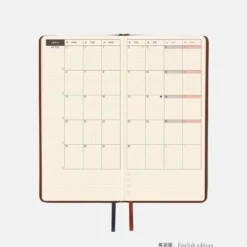 Hobonichi 2026 Weeks: Leather - Wine Brown
