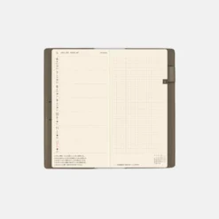 Hobonichi 2026 Weeks Planner Cover: Leather - Taut (Gray & Light Blue)
