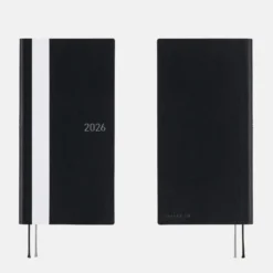 Hobonichi 2026 Weeks: White Line - Black