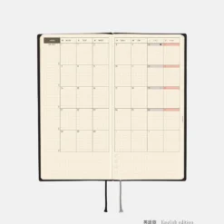 Hobonichi 2027 Weeks: White Line - Black