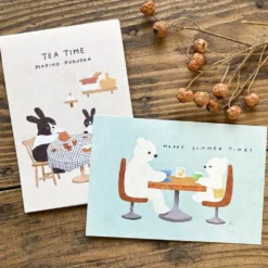 Hyogensha Cozyca Mariko Fukuda Postcard – Tea Time