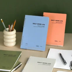 Iconic Daily Work Log – A5 Timeline & Checklist Notebook