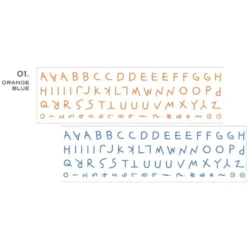Iconic Doodle Alphabet Kiss-Cut Sticker Roll