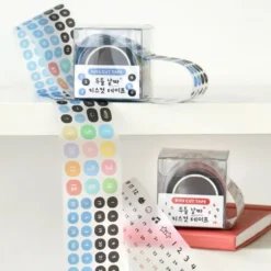 Iconic Doodle Kiss Cut Date Sticker Tape Roll