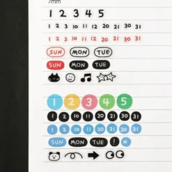 Iconic Doodle Kiss Cut Date Sticker Tape Roll