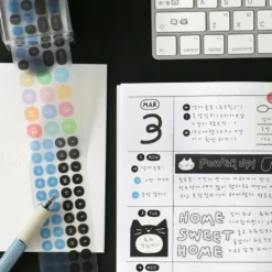 Iconic Doodle Kiss Cut Date Sticker Tape Roll