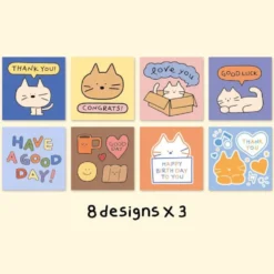 Iconic Doodle Mini Card Set – 24 Mini Cards with Box