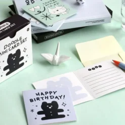 Iconic Doodle Mini Card Set – 24 Mini Cards with Box