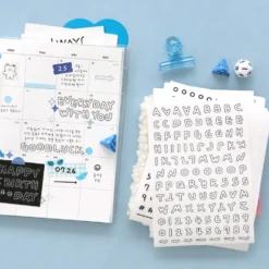 Iconic Fluffy Alphabet & Number Sticker Pack (6 Sheets)