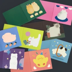 Iconic Happy Mini Card Set — 24 Assorted Blank Cards with Envelopes