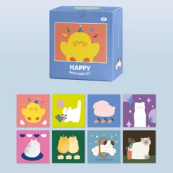 Iconic Happy Mini Card Set — 24 Assorted Blank Cards with Envelopes