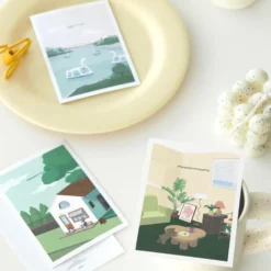 Iconic Haru Message Card Set –— 24 Elegant Blank Cards with Envelopes