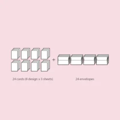 Iconic Moodscape Message Card Set — 24 Cards with Envelopes