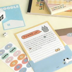 Iconic Doodle Envelope Set - 24 Envelopes + 28 Stickers