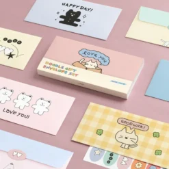 Iconic Doodle Envelope Set - 24 Envelopes + 28 Stickers