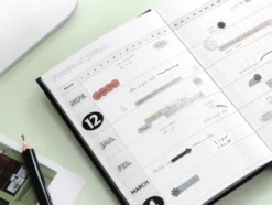 Iconic Monochrome Undated Planner [12 Months]