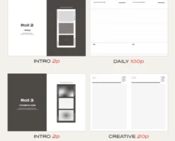 Iconic Monochrome Undated Planner [12 Months]