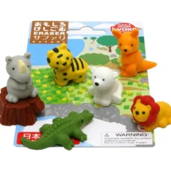 Iwako Puzzle Erasers - Safari (7 Erasers)